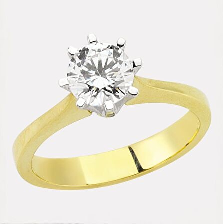 14 Ayar Altın Tektaş Yüzük E86