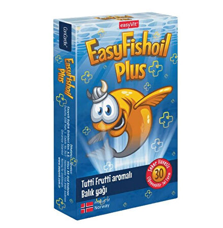 Easyvit  Easyfishoil Plus Omega 3 İçeren Takviye Edici Gıda 30 Adet