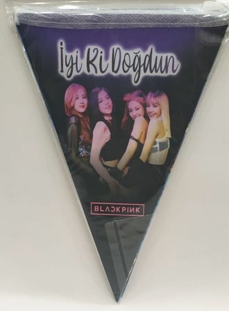 Delux Serisi Konser Süsü Parti Eşyası Eğlence BLACK PINK ÜÇGEN FLAMA