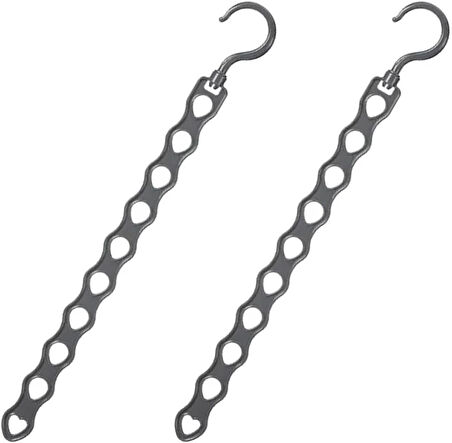 Microcase Sert ABS Plastik 360 Döner 10 Gözlü Fonksiyonel Elbise Askısı Çoklayıcı 2 Adet -BEYAZ AL4985