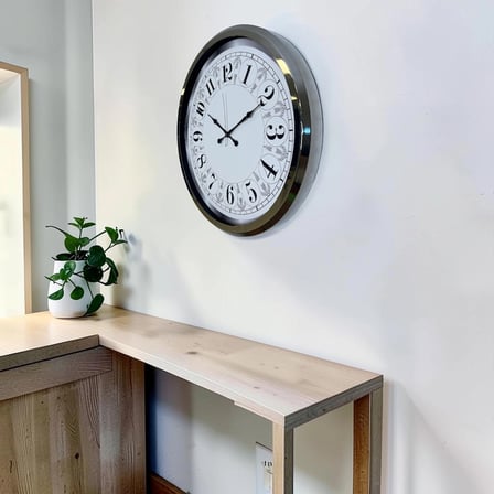 Krom Modern Desenli 52 x 52 Cm Duvar Saati iegxx
