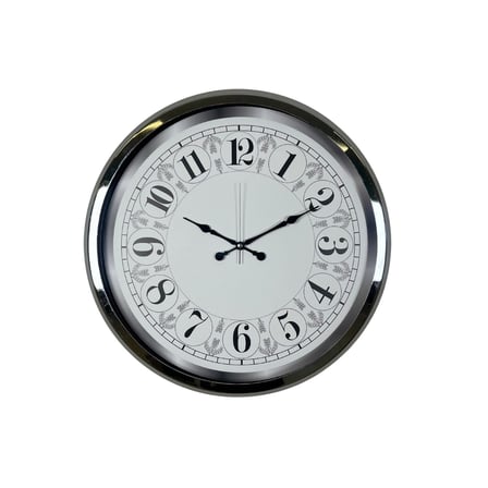 Krom Modern Desenli 52 x 52 Cm Duvar Saati iegxx
