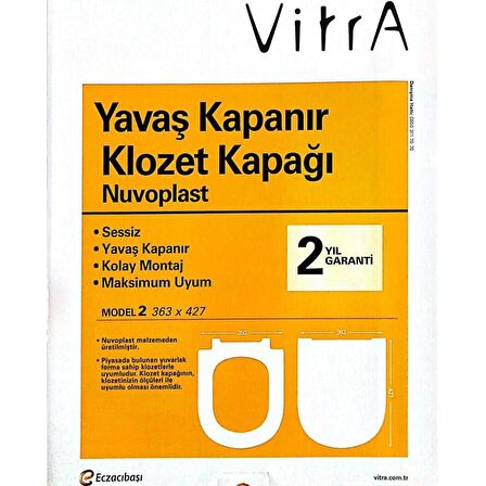 VİTRA UNİVERSAL 1 NUVOPLAST SOFT KLOZET KAPAĞI 109-003-009