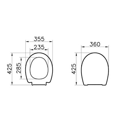 VİTRA UNİVERSAL 1 NUVOPLAST SOFT KLOZET KAPAĞI 109-003-009