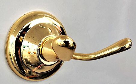 Lider dicle Gold Banyo Aksesuarı,Sarı Altın Renk İkili Askılık