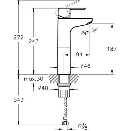 Artema Win S Yüksek Lavabo Bataryası A42586