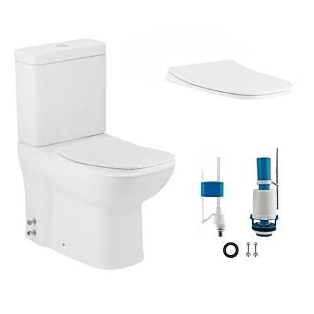 Seramiksan Petite Duvara Sıfır Klozet + Yavaş Kapak + VitrA İç Takım Set