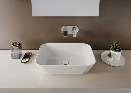 VitrA Geo Dikdörtgen Çanak Lavabo Parlak Beyaz 60 cm
