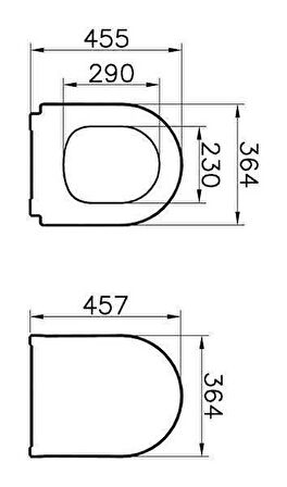 VitrA Slim Duroplast Yavaş Kapanan Klozet Kapağı Beyaz 110-003-009