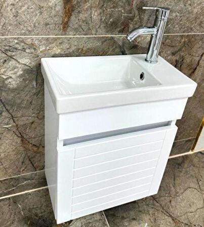 Beta Plus Beyaz Banyo Dolabı Alt Modül 45 cm 