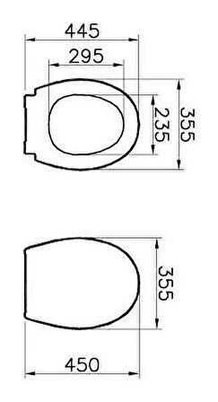 VitrA Yavaş Kapanır Duroplast Klozet Kapağı  84-003-009
