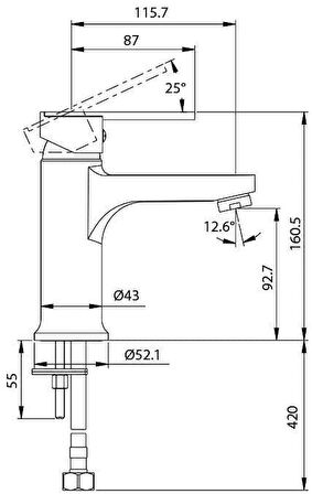 Creavit Vega Lavabo Bataryası VG1840