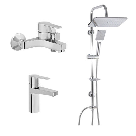 Artema Nora S Banyo Bataryası + Lavabo Bataryası + Duxxa Mirage Duş Seti