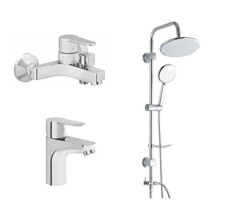 Artema Win S Banyo Bataryası + Lavabo Bataryası + Duxxa Bolero Duş Sistemi