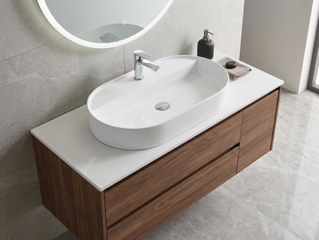 QUARTER BATH Smooth Line Tezgah Üstü Lavabo 55x42