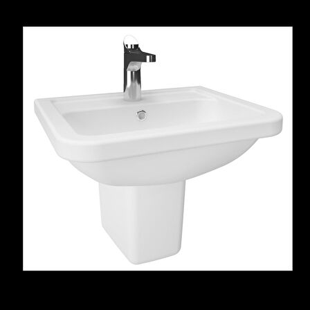 Creavit Ky045 Key Köşeli Yarım Ayak Lavabo 36*45 Cm