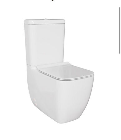 S25 SQUARE DUVARA SIFIR KANALSIZ KLOZET+REZERVUAR+İÇ TAKIM+KLOZET KAPAĞI SET  