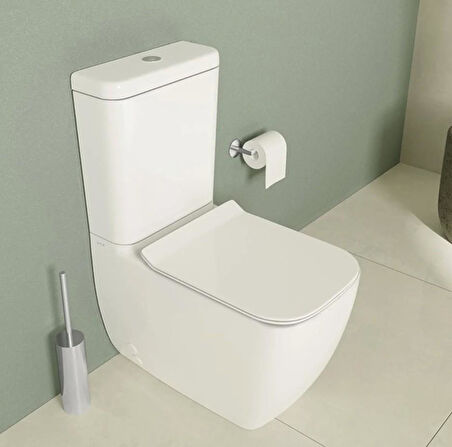 S25 SQUARE DUVARA SIFIR KANALSIZ KLOZET+REZERVUAR+İÇ TAKIM+KLOZET KAPAĞI SET  