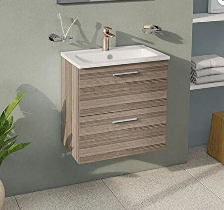 mia 60 cm cordoba çekmeceli alt banyo dolabı +lavabo