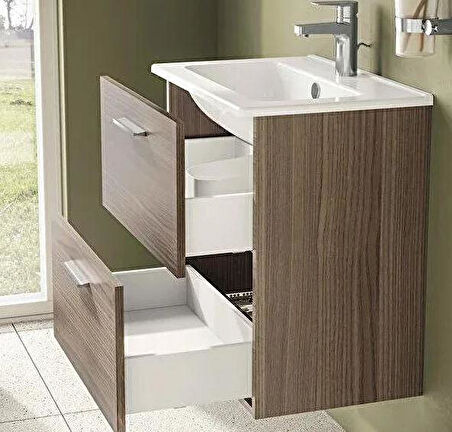 mia 60 cm cordoba çekmeceli alt banyo dolabı +lavabo