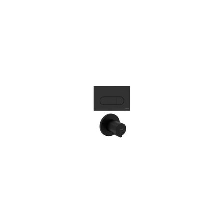 Root Round 800-2036 Kumanda Paneli ve Stop Valf Seti, Mat Siyah (740-2280, A41461GR)