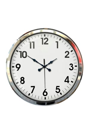 Krom Şıklık 52 Cm Metal Modern Duvar Saat iegxx