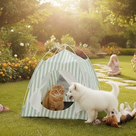 Premium Barınak Kışlık Yuva Kedi Köpek Taşınabilir Konforlu Fileli Pratik