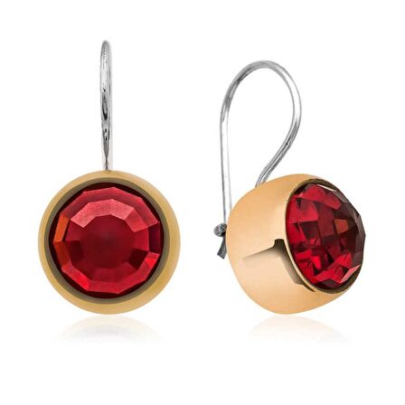 Harem Altın Gümüş Otantik Yakut Küpe