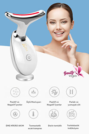 Yüz Ve Boyun Ems Güzellik Cihazı + Collagen Serum ( Gıdı,sarkma,kırışıklık)