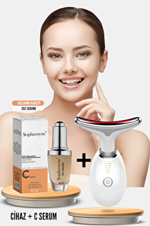 Yüz Ve Boyun Ems Güzellik Cihazı + C Serum ( Gıdı,sarkma,kırışıklık)