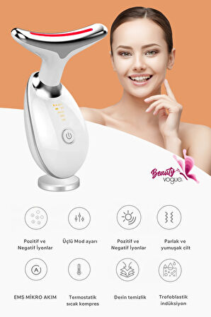 Yüz Ve Boyun Ems Güzellik Cihazı + C Serum ( Gıdı,sarkma,kırışıklık)