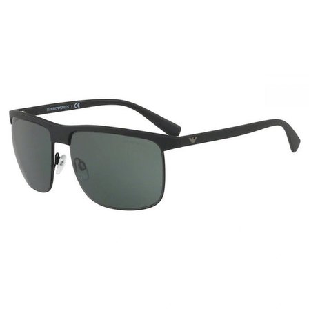 Emporio Armani EA4108 Erkek Güneş Gözlüğü Siyah Çerçeve Yeşil Cam 60 mm Dikdörtgen