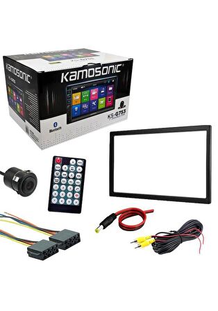 Kamosonic Ks-g753 Double Teyp 7'' Mirrorlink Bt/usb/sd/fm/aux Geri Görüş Kamerası Hediyeli