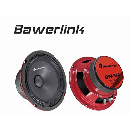 Bawerlink 16 Cm Midrange Çifti 600 Wat 300 Rms Orjinal Profosyonel Seri Bw-rx6 Ultra-pro