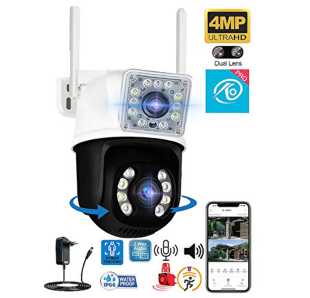 4mp Wifi Ptz Akıllı Kamera 256 GB Sd Kart Desteği
