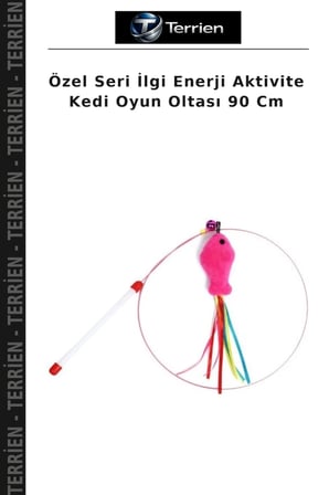 Özel Seri İlgi Enerji Aktivite Kedi Oyun Oltası 90 Cm
