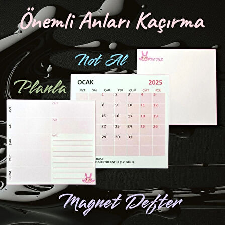 MAGNET 3LÜ DEFTER SETİ PLANLAYICI+NOT+TAKVİM