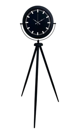 Siyah Lüks Sade Tripod Ayaklı Saat iegxx