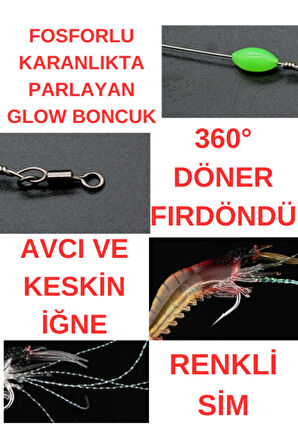 Eagenset Fosforlu Glow Silikon Karides Yapay Yem Turuncu