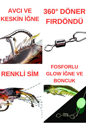 Eagenset Fosforlu Glow Silikon Karides Yapay Yem Turuncu