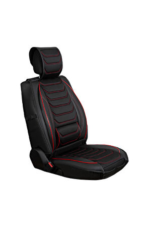 Fiat Fiorino Combi Mix 2+1 Parçalı Lüx Deri Oto Koltuk Kılıfı Ön Arka Takım Eagle SİYAH KIRMIZI