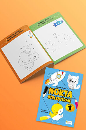 Eğlenceli Aktivite Nokta Birleştirme - Çocuklar Için Boyama Ve Aktivite Kitabı Seti (3 kitap)