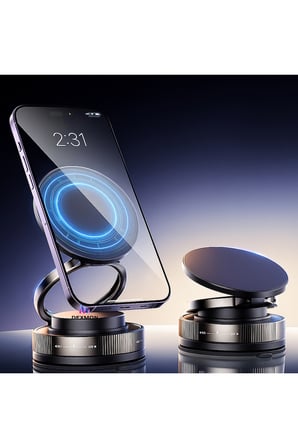 Katlanabilir Mınatıslı Manyetik Mini Araç Içi Ve Masaüstü Telefon Tutucu 360 Derece Dönen Yapışkanlı