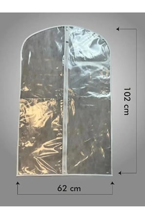Mevsimlik Koruma Kıyafet Koruyucu Gardırop Düzeni Single Sword Şeffaf Poşet Fermuarlı Elbise Kılıfı