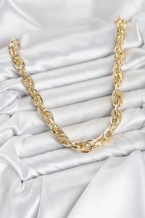 CM Kalın Burgu Model Gold Renk 60 cm Kadın Kolye
