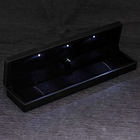 Ebuz Gümüş Işıklı Kutulu Taşlı Gurmet Kadın Bileklik