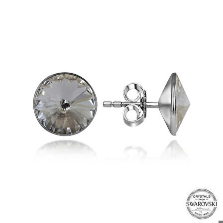 Ebuz Swarovski Crystal Taşlı Gümüş Çivili Kadın Küpe
