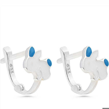 Ebuz Gümüş Tavşan Çocuk Küpesi