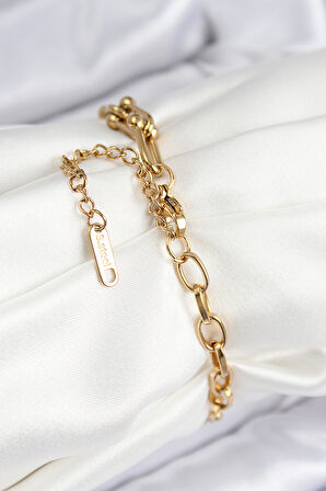 316L Çelik Tifany Ağaç Model Gold Renk Kadın Bileklik