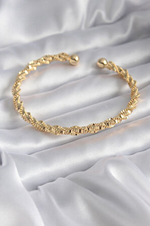 316L Çelik Gold Renk Dorika Model Kadın Bileklik